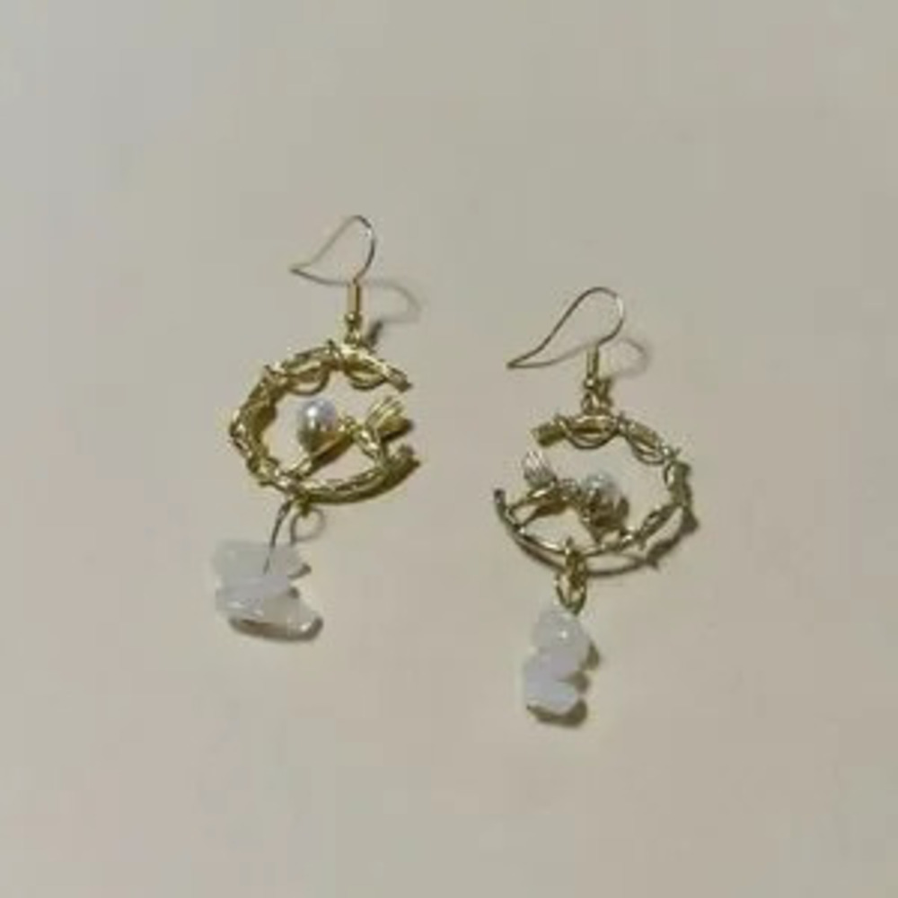 Crystal?drop earrings N807